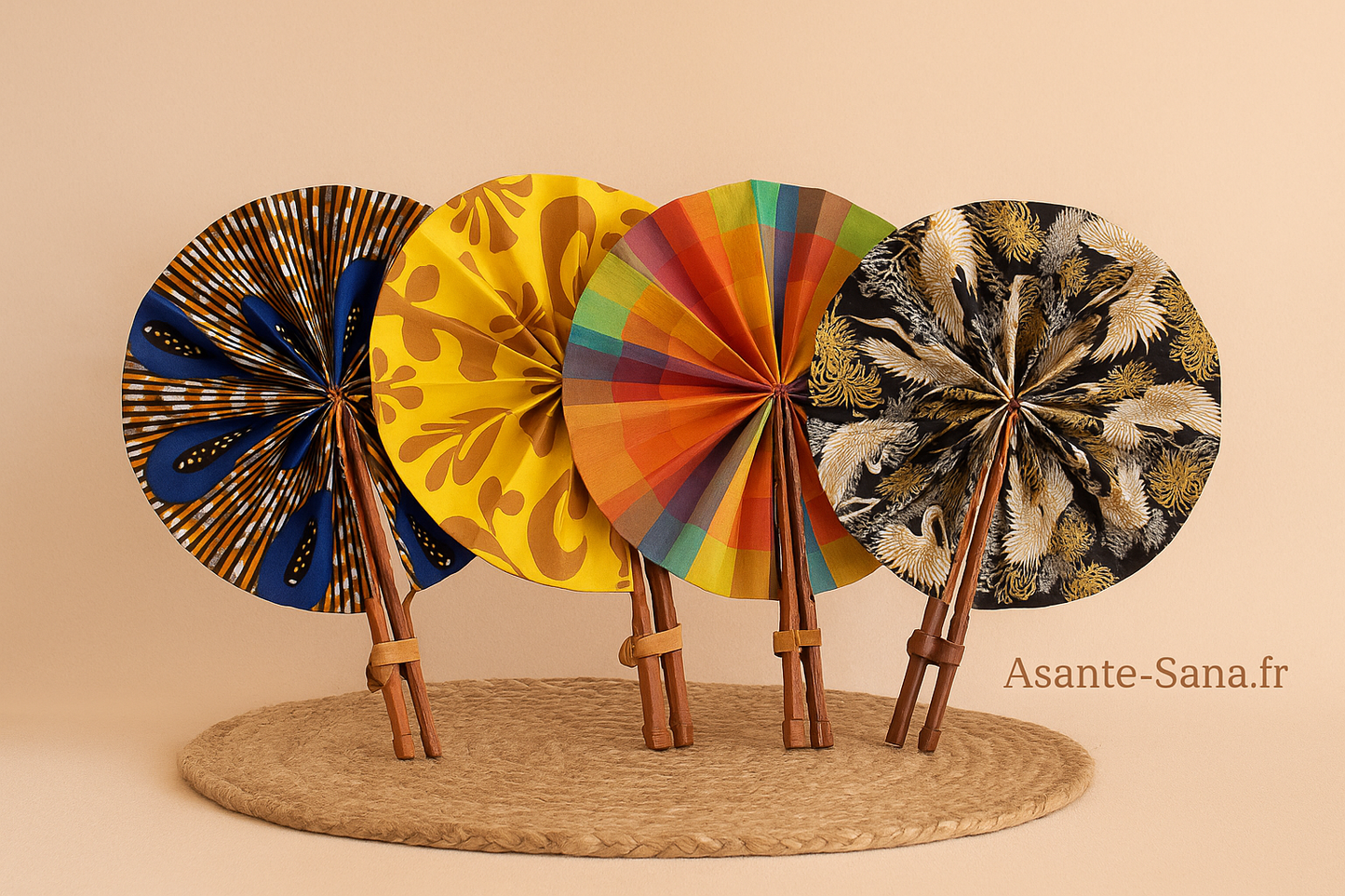 Éventails en tissu japonais
