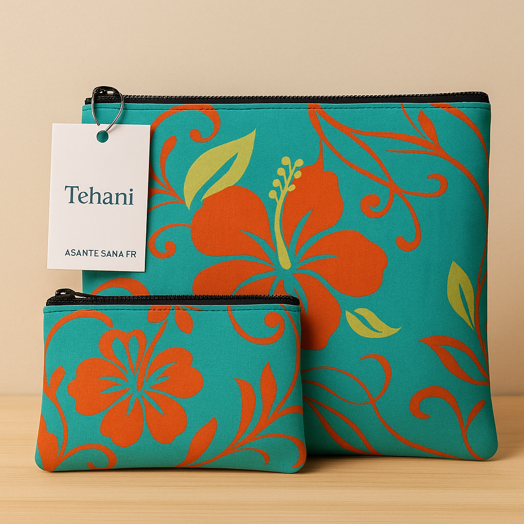 Chaque duo se compose de deux pochettes zippées assorties, pensées pour accompagner vos gestes du quotidien avec beauté et simplicité : trousse de maquillage, pochette de sac, organiseur de voyage ou accessoire de sortie.