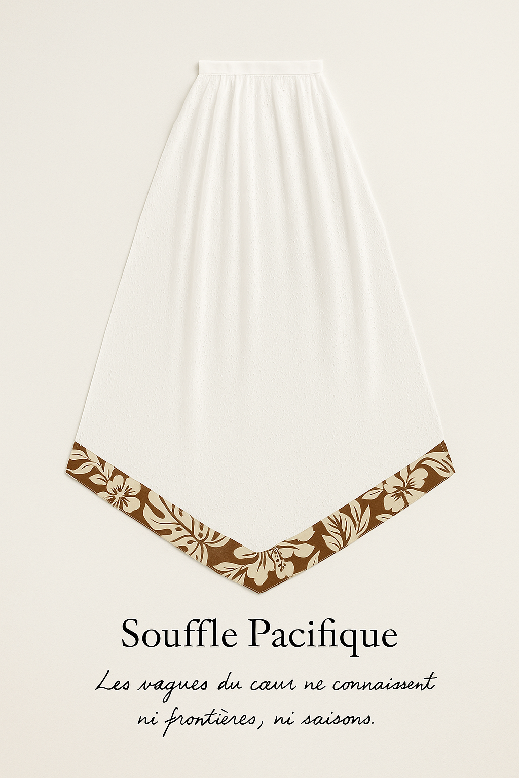 Pans amovibles élégantes et symboliques, qui se fixent par des passants discrets sur une robe simple, un tailleur ou une ceinture fine.