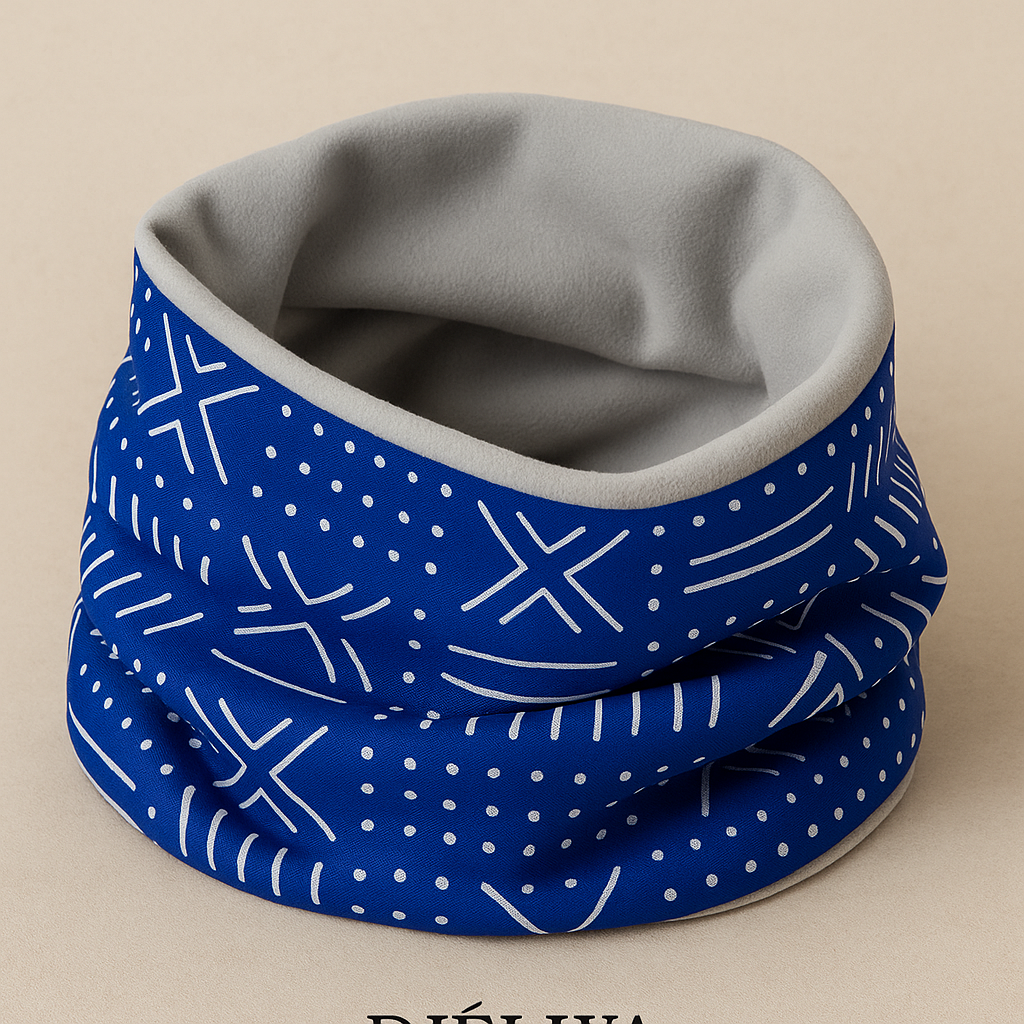 Snood en tissu et polaire, accessoire tour de cou coloré cousu main