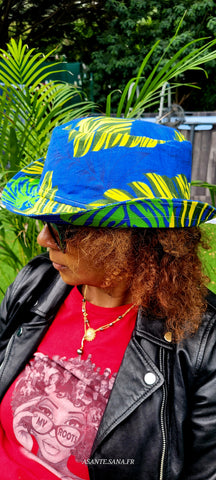-  Fusion Tropicale Nos bobs en Tissu Océanien