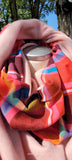 *Snood xxl en madras doublé en polaire – Confort et style tropical