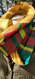 *Snood xxl en madras doublé en polaire – Confort et style tropical