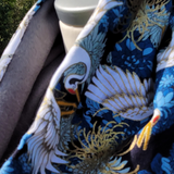 *Snood en chirimen doublé en polaire – Élégance japonaise et confort hivernal