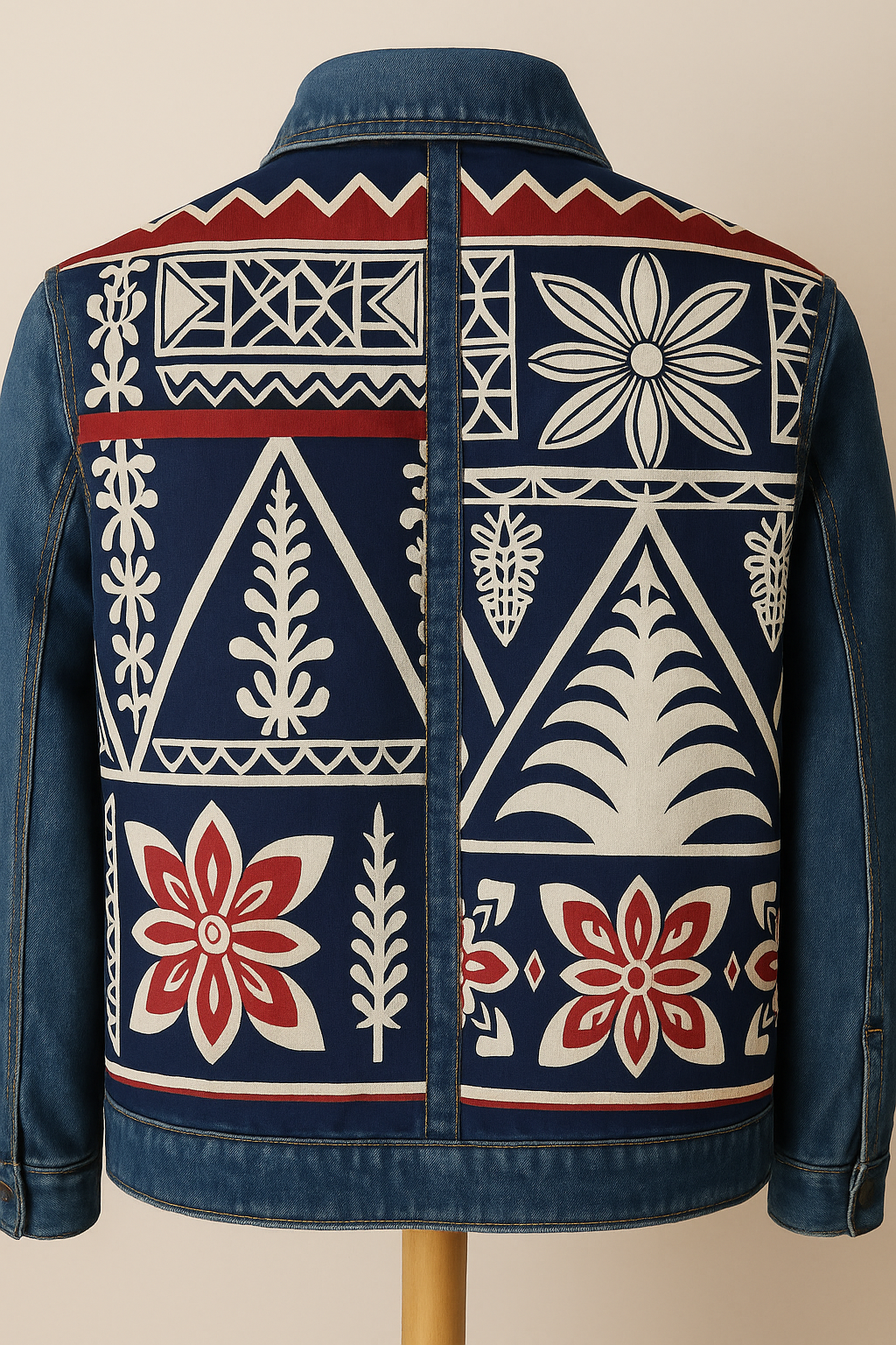 Veste en jean bleue / tapas