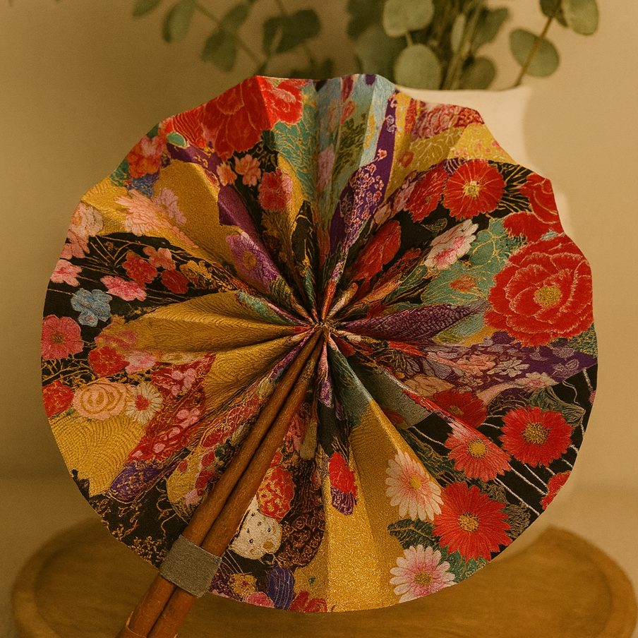 Éventails en tissu japonais