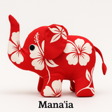 Signifie « beau / élégant » en samoan
Peluche éléphant en tissu  multicolore, cousue main pour bébés 