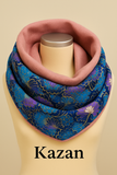  Snood en tissu et polaire, accessoire tour de cou coloré cousu main 