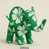 Peluche éléphant en tissu  multicolore, cousue main pour bébés 