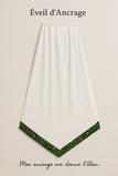  Pans amovibles élégantes et symboliques, qui se fixent par des passants discrets sur une robe simple, un tailleur ou une ceinture fine. 