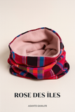  Snood en tissu et polaire, accessoire tour de cou coloré cousu main 