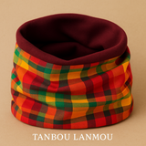  Snood en tissu et polaire, accessoire tour de cou coloré cousu main 